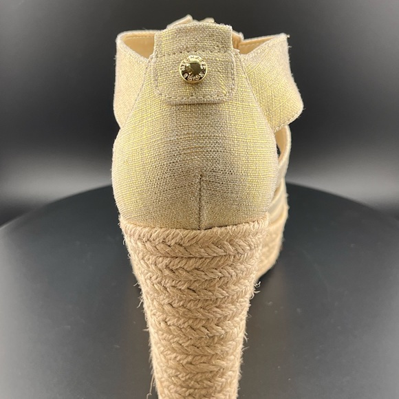 Michael Michael Kors Damita Metallic Wedge Sandals. Pale Gold. New with tags - Picture 8 of 9